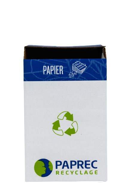 Box Poubelle Carton pour sensibiliser au recyclage ou à la